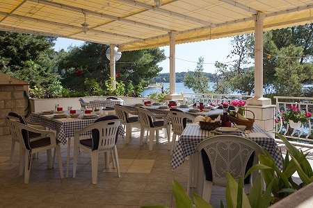Shaded terrace for our guests